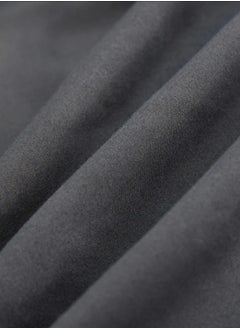 LUNA Home Fitted bed sheet 90*200+30 cm with 2 pillow covers, set of 3 pieces, plain black color.  - Image 5