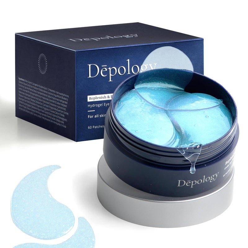 depology Replenish & Repair Under Eye Patches for Puffy Eyes, Wrinkles (60 Patches) | Hydrating with Ceramides and Hyaluronic Acid for All Skin Types | Botanical Extracts Eye Gel Pads 2.96 fl oz - Image 1