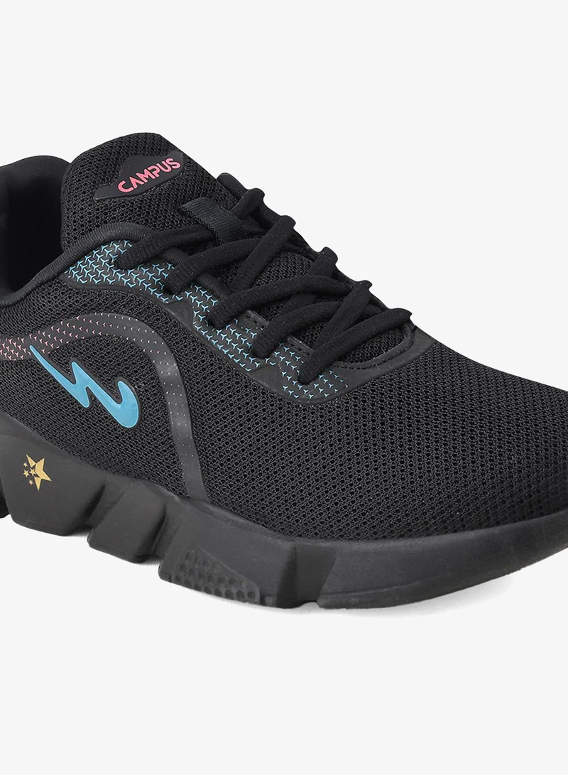 CAMPUS Blk/Rani Women’s Black Comfort Low Top Sneakers – Clean Monotone Design that Instantly Stands Out for Women | Best Price UAE