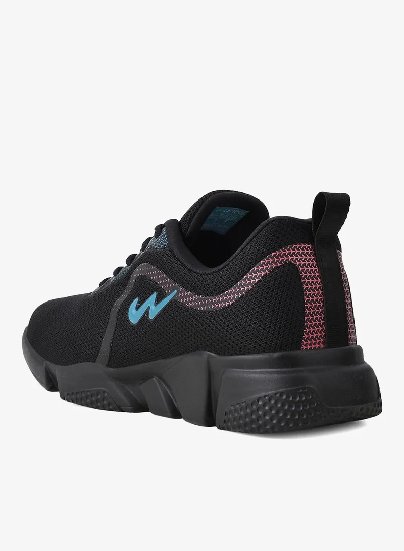 CAMPUS Blk/Rani Women’s Black Comfort Low Top Sneakers – Clean Monotone Design that Instantly Stands Out for Women | Best Price UAE