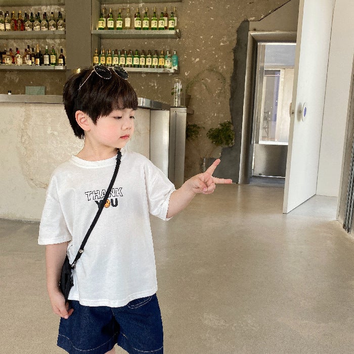 Boys' Cotton Short-Sleeved T-Shirt For Boys And Girls National Tide Middle-Aged Children'S New Summer Chinese Style Summer Clothes Children'S Half-Sleeved - Image 1