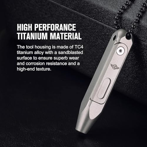 OKNIFE Otacle D1 Titanium Small EDC Multi Bit Pocket Screwdriver, 9 in 1 Mini Precision Screwdriver Set, S2 Steel Magnetic Bits for Work or Daily Use - Image 5