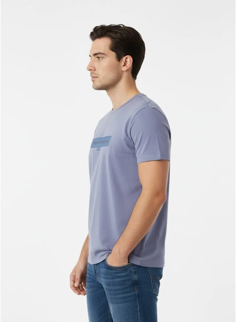 فرنش كونكشن تي شيرت برقبة دائرية بطبعة شعار مطاطي من تانجل