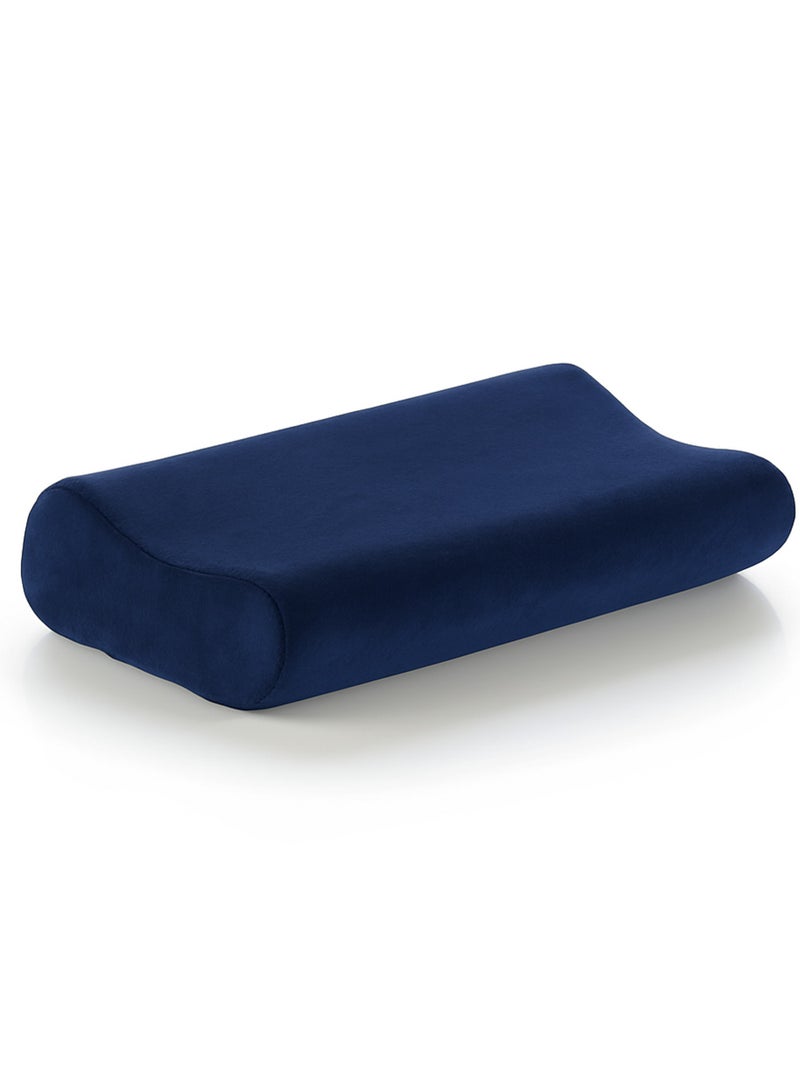 ماكس كمفورت مخدة طبية ميموري فوم أمريكى للوقاية من آلام الرقبة من ماكس كمفورت (50 * 30 * 11, أزرق غامق) - Image 1