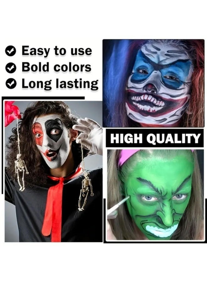 Apluynm 42 Color Face Painting Kit for Kids, Non Toxic Water Activated Face Paint Makeup palette for Kids Aldult Party, Cosplay, Clown, Costume Makeup Pallet-Parties, Birthday Face and Body Paint - Image 5