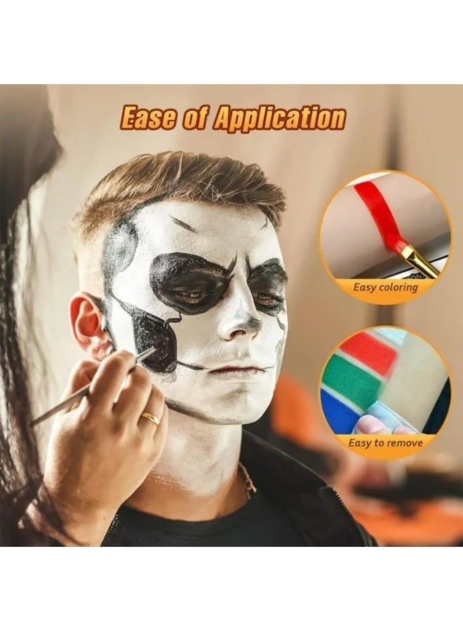 Apluynm 42 Color Face Painting Kit for Kids, Non Toxic Water Activated Face Paint Makeup palette for Kids Aldult Party, Cosplay, Clown, Costume Makeup Pallet-Parties, Birthday Face and Body Paint - Image 3