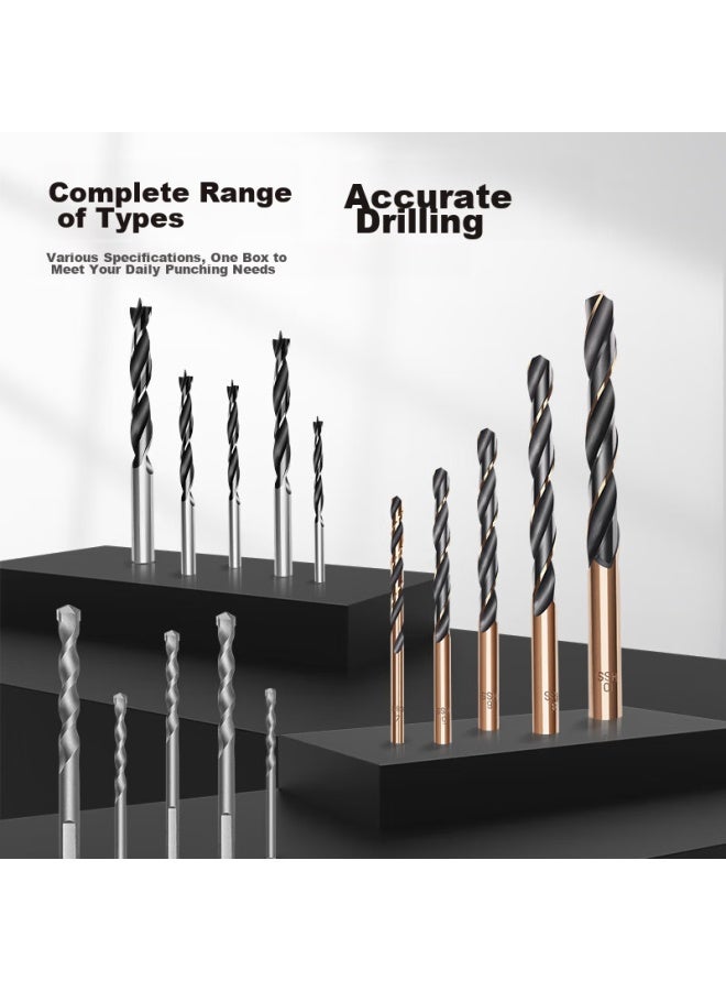 DONG Cheng Dongcheng Drill Bits, Impact Drill Bits, Metal Alloy Combination Drill Bits, 15-piece Set - Image 4