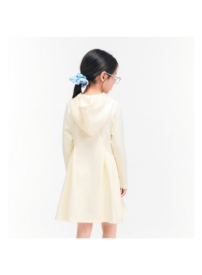 Yuanyuan Princess Girls' Dress  Spring Autumn New Children's Sweet Waist-slimming Hooded Knit Dress Long Sleeve T-shirt Dress - Image 2