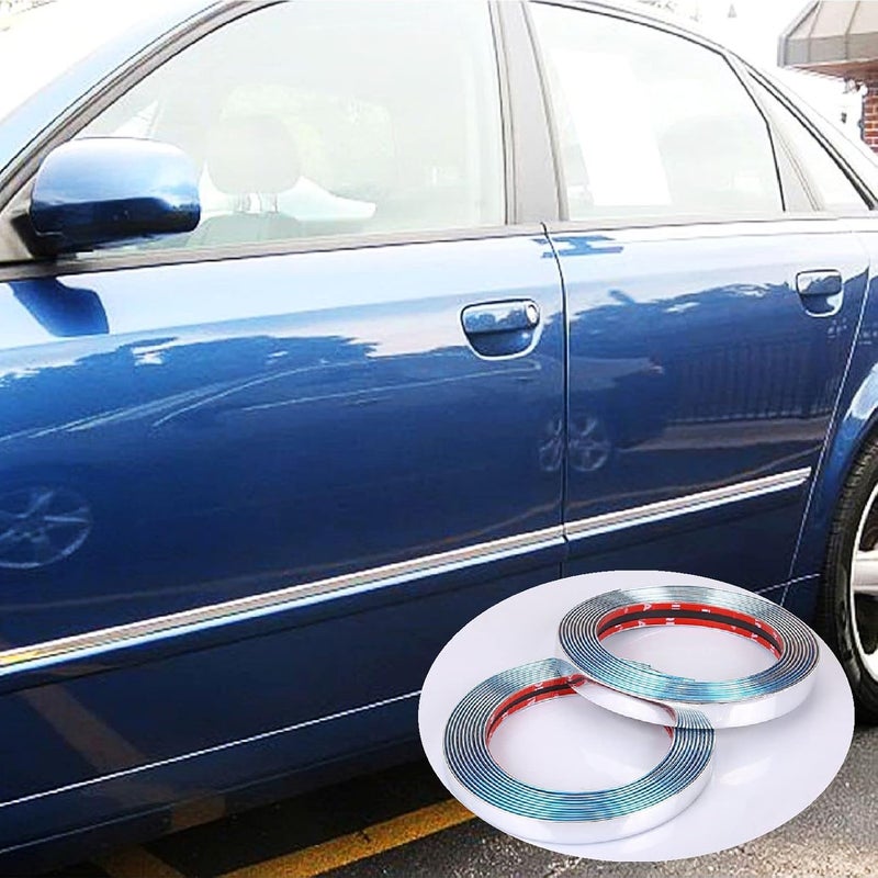 NANSH 16Ft Chrome Silver Automotive Car Exterior and Interior Molding Trim Universal Bumper Window Door Body Side Decorative Strip Scratch-Proof - Image 2