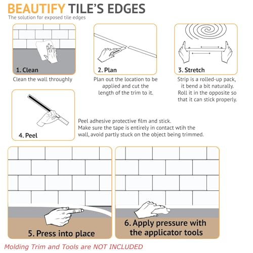 WALPLUS 40-Sheets Peel and Stick Backsplash Tiles 12" x 6" for Kitchen and Bathroom - Self Adhesive Removable Wall Tiles - Pure White - Image 5
