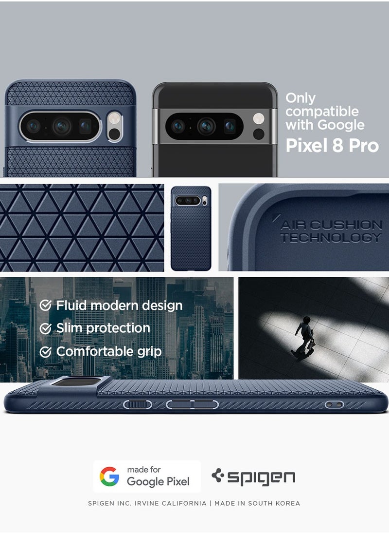 Spigen غطاء حماية Liquid Air لهاتف Google Pixel 8 Pro - أزرق داكن  - Image 2