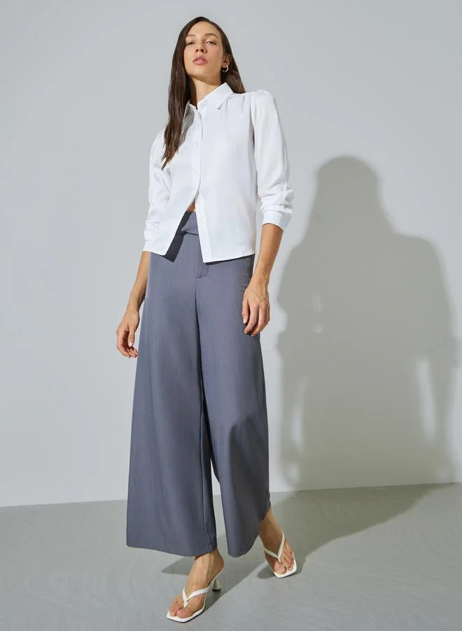 ستايلي White Long Sleeve Button-Up Shirt