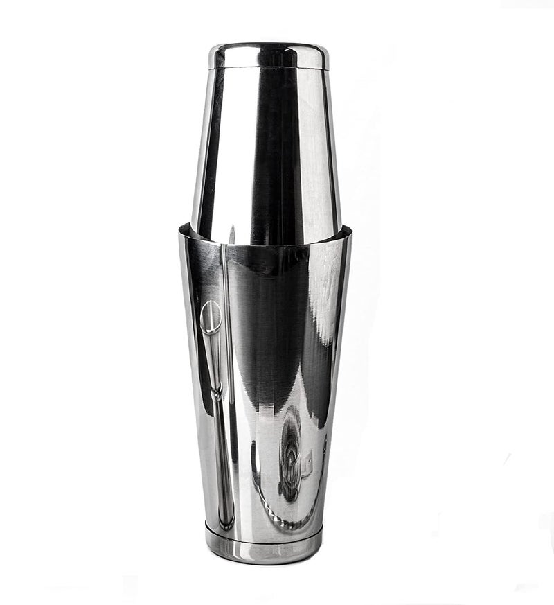 Dynore Stainless Steel Mixing Boston Cocktail Shaker, Professional Bartender Shaker Kit Weighted 840/540 ml Each - Set of 2 - Image 2