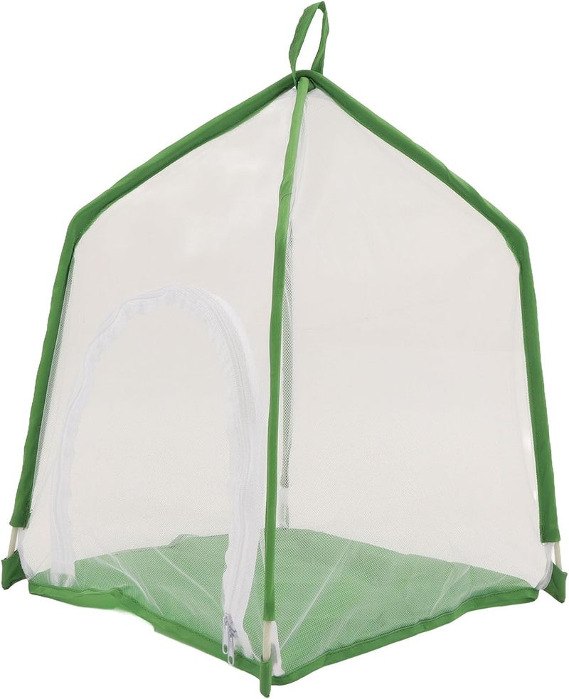 GLOGLOW Observation Cage Enclosure Mesh Terrarium with Fine Transparent Polyester Mesh Side Zipper Door for Small Mantises Butterflies Ornamental Plants - Image 2