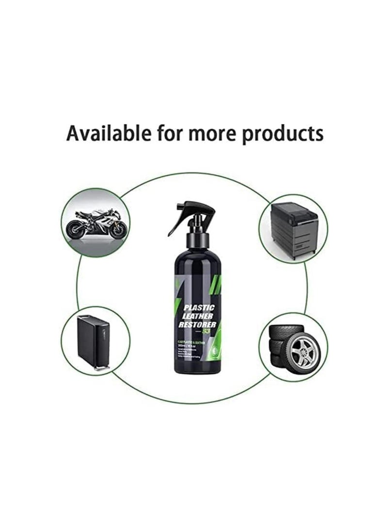 Beauenty Plastic Leather Restorer, Shinex Leather  Plastic Restorer, Plastic Parts Refurbish Agent, Plastic Restorer  Hydrophobic Trim Coating for Cars (100ml, 2pcs)  - Image 5