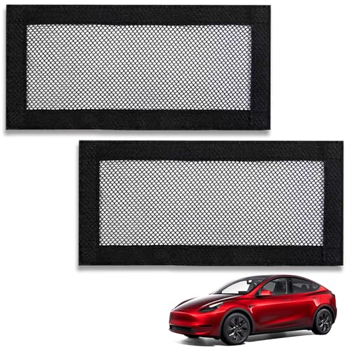 CYBERBEANS 2Pcs for Tesla Model 3/Y Backseat Air Vent Cover 2017-2025/2026 Juniper/Highland Accessories,Rear Under Seat Air Grille Condition Outlet Protector with Upgraded Mesh Cloth & Velcro - Image 1