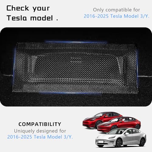 CYBERBEANS 2Pcs for Tesla Model 3/Y Backseat Air Vent Cover 2017-2025/2026 Juniper/Highland Accessories,Rear Under Seat Air Grille Condition Outlet Protector with Upgraded Mesh Cloth & Velcro - Image 2