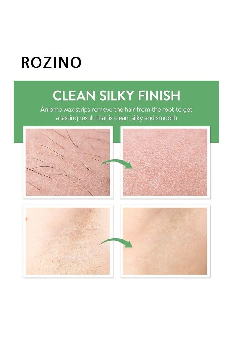 روزينو 30 قطعة (4.5*9cm) شرائط شمع سريعة وفعالة لإزالة الشعر للحواجب العلوية الشفاه الشفاه. - Image 3