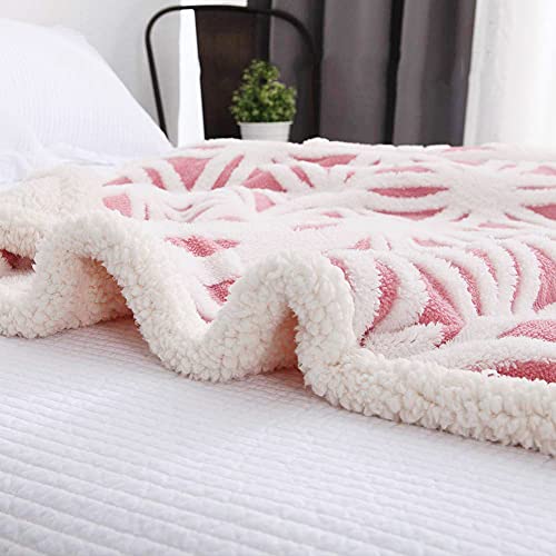 LOMAO Sherpa Fleece Blanket Fuzzy Soft Bed Blanket Dual Sided Throw Blanket fit Couch Sofa (Pink,51x63) - Image 3