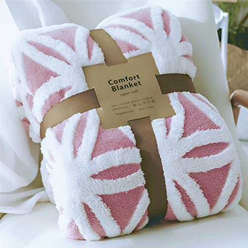 LOMAO Sherpa Fleece Blanket Fuzzy Soft Bed Blanket Dual Sided Throw Blanket fit Couch Sofa (Pink,51x63) - Image 1