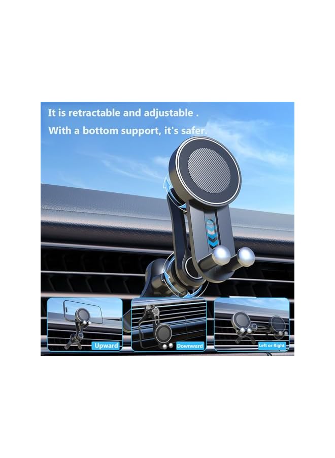 S-TOP Magnetic Car Mount for Air Vent, Magnetic Phone Holder – Compatible with iPhone 16/15/14/13/12 Series & All Phones with Magnetic Case - Image 4