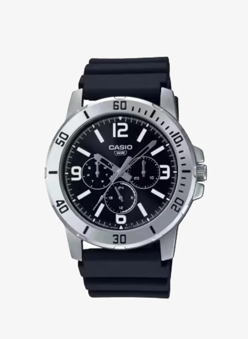 CASIO Men's Analog Display Watch With Black Resin Strap - MTP-VD300-1BUDF
