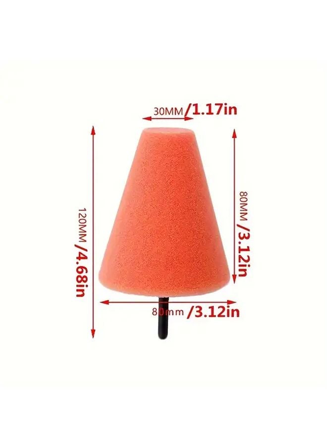Blue Sponge Wheel Polishing Cone Car Wax Applicator Ergonomic Grip Longlasting Tool - Image 3