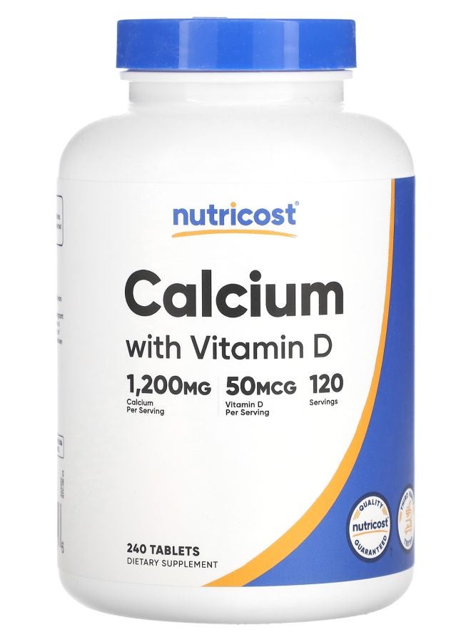 Nutricost Calcium with Vitamin D 240 Tablets - Image 1