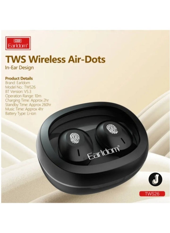 JAJEEK - "Wireless Earbuds TWS26 – True Wireless Stereo (TWS) Bluetooth Earphones for Clear Sound & Comfortable Fit" - Image 1