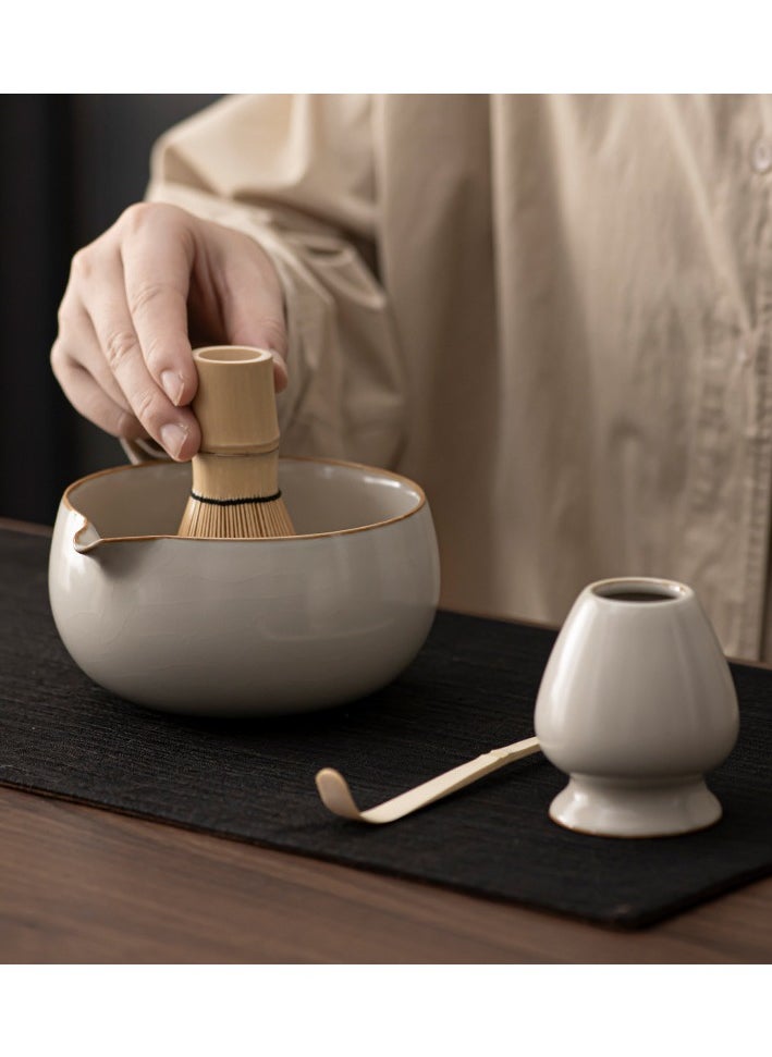 Dominy Matcha Set - Match Bowl and Whisk,15 OZ, Matcha Scoop Matcha Whisk Stand (Chasen Holder) - 4pc Perfect Matcha Kit for Matcha Tea Ceremony(Light Blue)  - Image 2