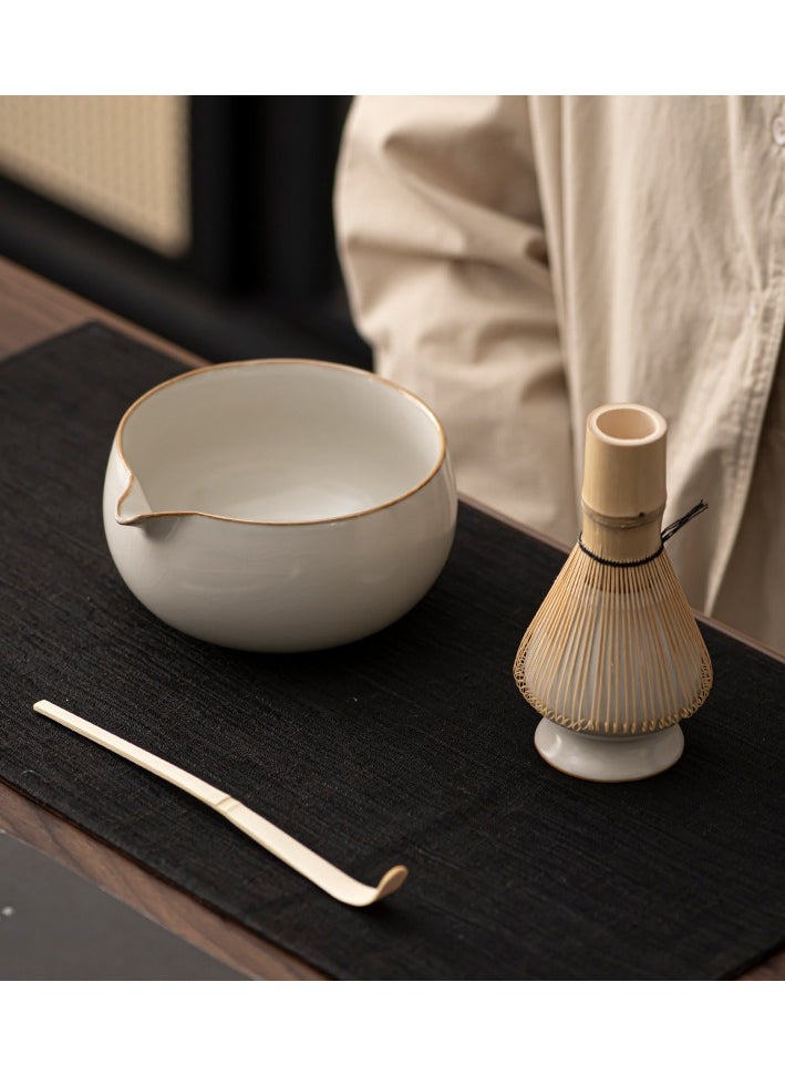 Dominy Matcha Set - Match Bowl and Whisk,15 OZ, Matcha Scoop Matcha Whisk Stand (Chasen Holder) - 4pc Perfect Matcha Kit for Matcha Tea Ceremony(Light Blue)  - Image 4