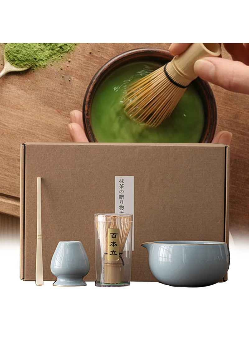 Dominy Matcha Set - Match Bowl and Whisk,15 OZ, Matcha Scoop Matcha Whisk Stand (Chasen Holder) - 4pc Perfect Matcha Kit for Matcha Tea Ceremony(Light Blue)  - Image 5