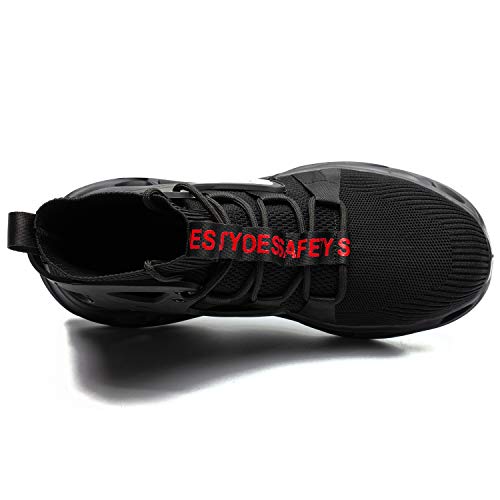 ORISTACO Work Safety Steel Toe Boots, Lightweight Breathable Industrial Construction Boots, High Cut 799 Black 48 - Image 5