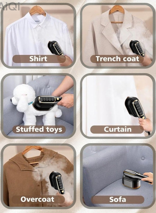 آي كي مكواة بخار يدوية 3 في 1 | تسخين سريع | كوي عمودي وأفقي | محمولة للسفر وإزالة التجاعيد مع تجفيف ومكافحة العث - Image 2