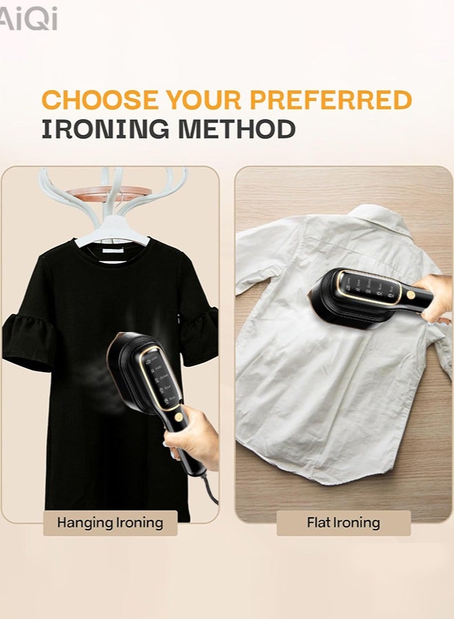 آي كي مكواة بخار يدوية 3 في 1 | تسخين سريع | كوي عمودي وأفقي | محمولة للسفر وإزالة التجاعيد مع تجفيف ومكافحة العث - Image 5