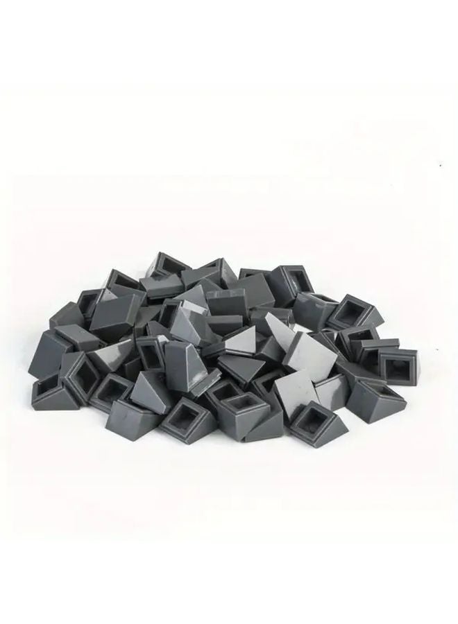 100Pcs Dark Gray Slope 30 Degree 1x1x2 3 Brick High Tech Changeover Catch Building Blocks Educational Toys Children Gifts - Image 1