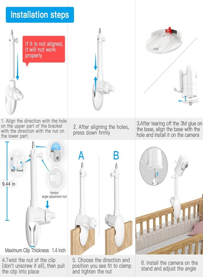 OkeMeeo Flexible Crib Mount for Infant Optics DXR-8 and Optics DXR-8 PRO Baby Monitor - Image 3