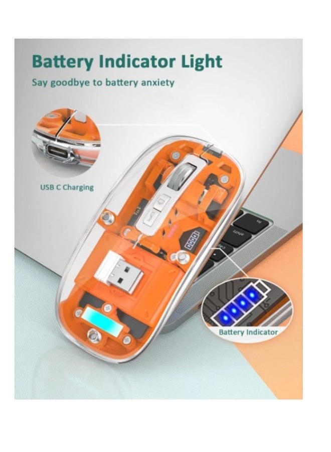 Haing BLUETOOTH Wireless&2.4G Mouse USB& TYPE C - Image 2