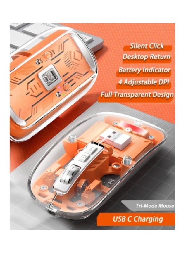 Haing BLUETOOTH Wireless&2.4G Mouse USB& TYPE C - Image 5