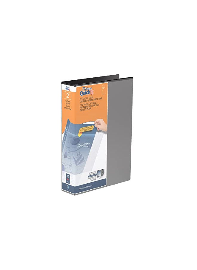 QuickFit QuickFit Heavy Duty 14 x 8.5 Inch Portrait Legal View Binder, 2 Inch, Angle D Ring, Black (95031P)  - Image 1