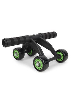 Spall Plastic 4 AB Wheel Roller - Abdominal Fitness Trainer and Stomach Exercise Machine - Workout System - with Knee Protection Pad - Abdomen Muscle Training  - Image 1