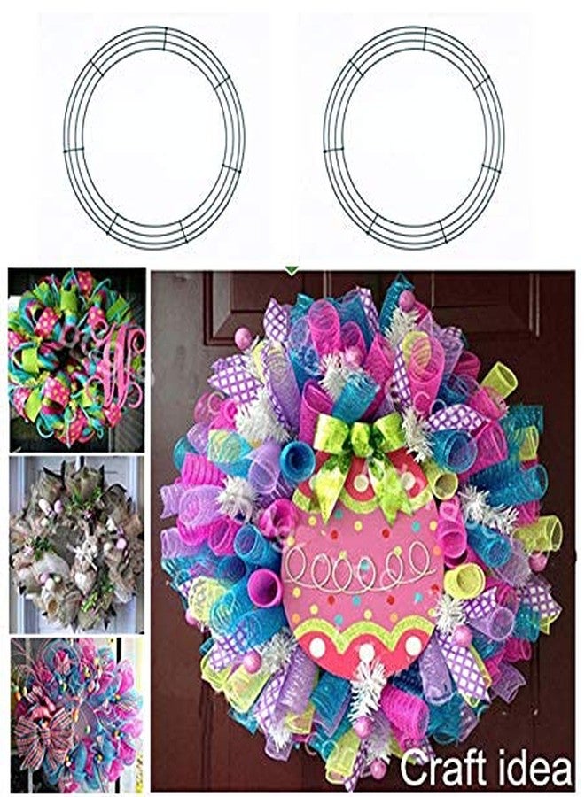 YYCRAFT 14" Metal Floral Wreath Frame, Green（4 Pack） - Image 5