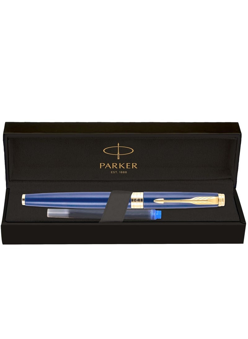 باركر قلم حبر Aster Matte GT لون الجسم أزرق لون الحبر أزرق - Image 1