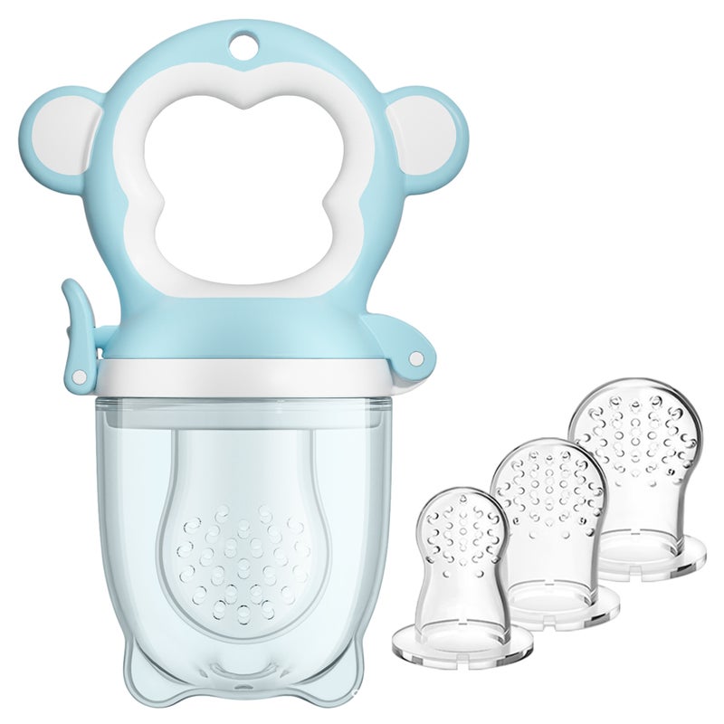 kismube Baby Fruit Feeding Teether Chew Bag with Silicone Nipple - Safe & BPA-Free for Infants 3-6 Months - Image 1