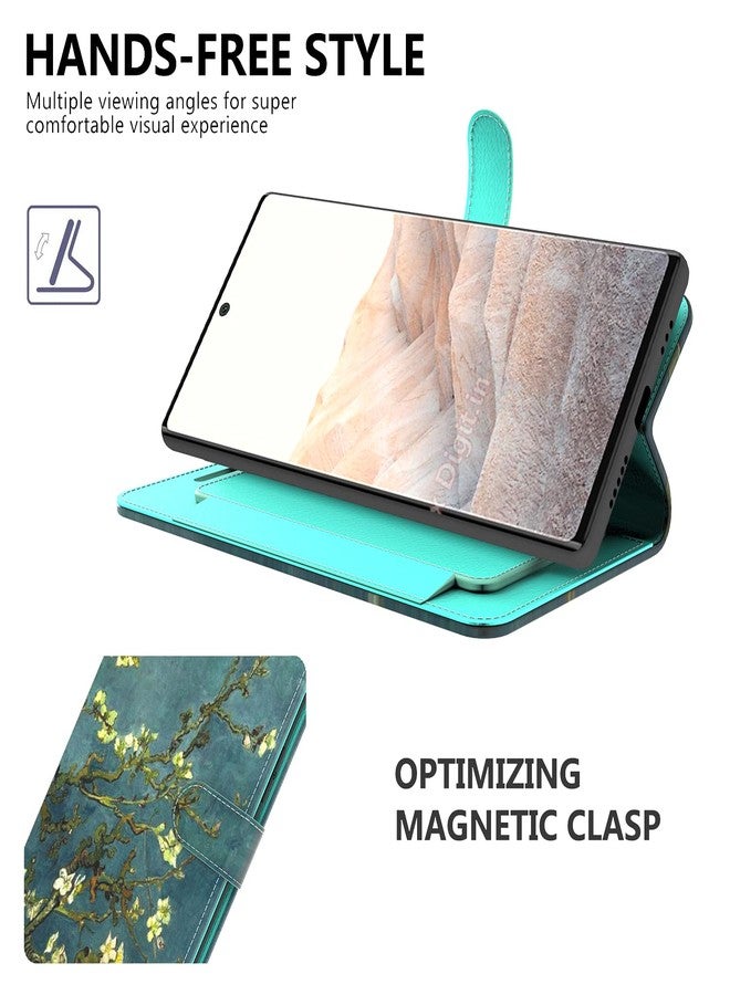 كفر أون جراب محفظة CoverON مصمم خصيصًا لهاتف Google Pixel 6 Pro، غطاء هاتف من الجلد الصناعي PU مزود بخاصية حجب RFID وحامل قابل للطي - لون زهر اللوز - Image 4