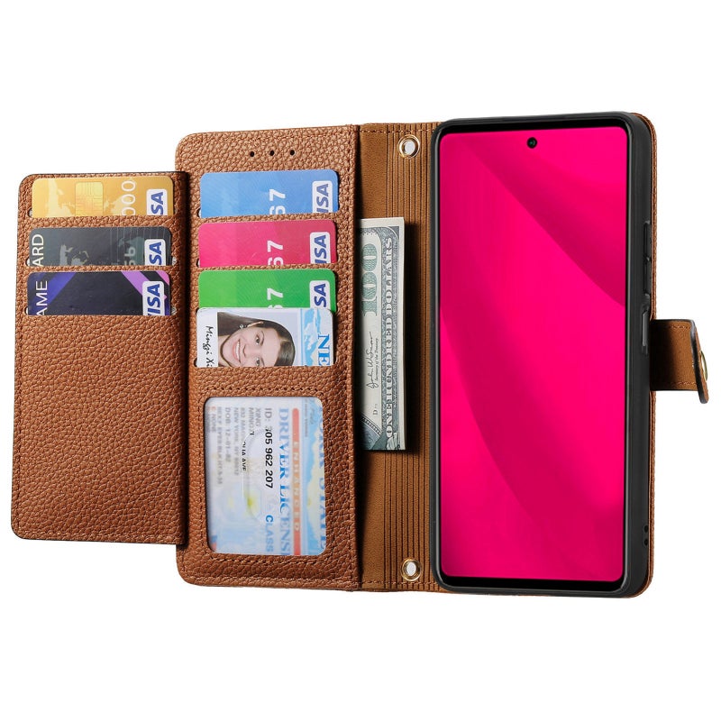 HuHa Case Cover For Nothing Phone 2a Plus Love Zipper Lanyard Leather Phone Case(Brown) - Image 3