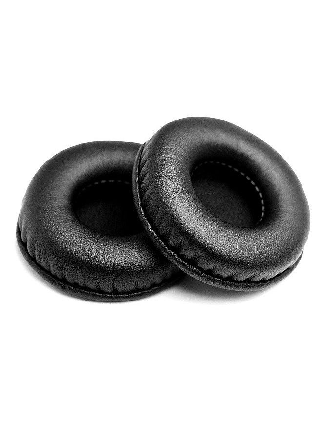 Generic - Replacement Ear Pads PU Leather Ear Cushions Replacement for SONY/Pioneer/Sennheiser/Motorola/Razer/Panasonic/RAPOO Headphone Ear Pads 90mm Black - Image 1