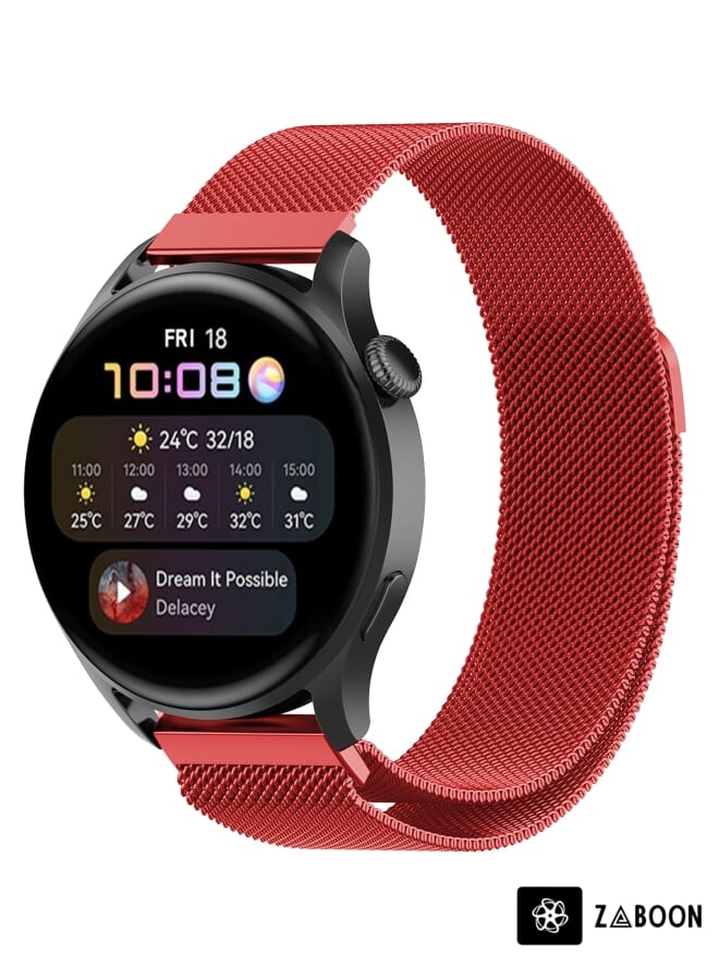 Zaboon Huawei Watch GT 3 Pro 46mm Milan Steel Watch Band - Image 1