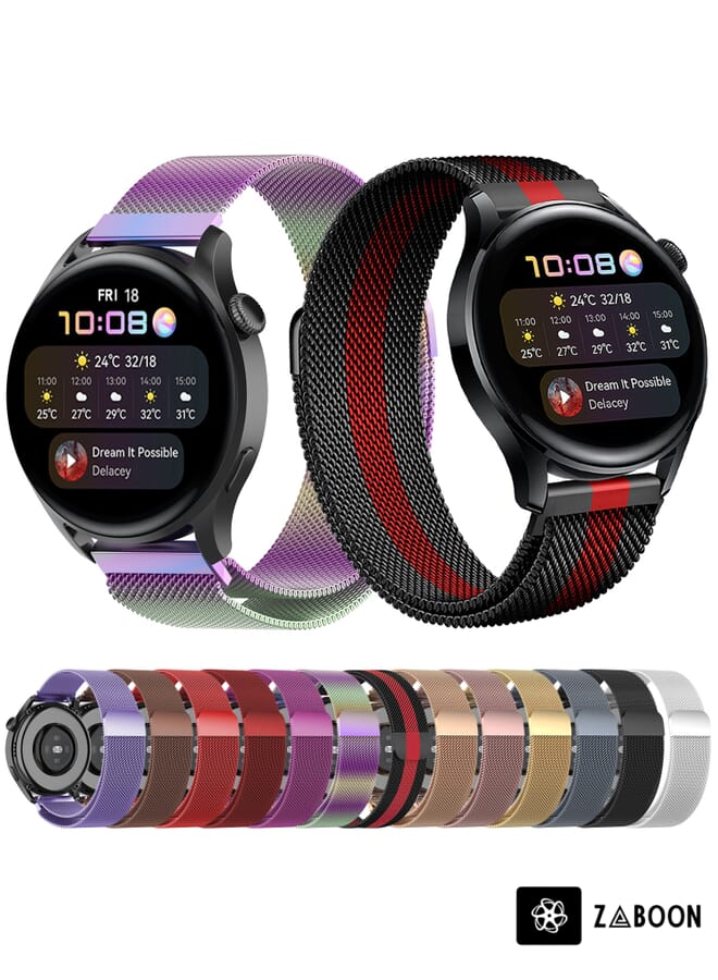 Zaboon Huawei Watch GT 3 Pro 46mm Milan Steel Watch Band - Image 5