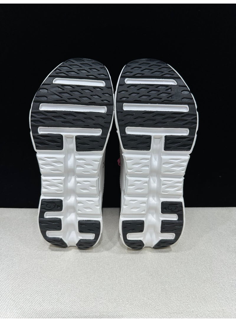 Women's Casual Running Shoes, White Pink Gradient Athletic Sneakers - Image 3